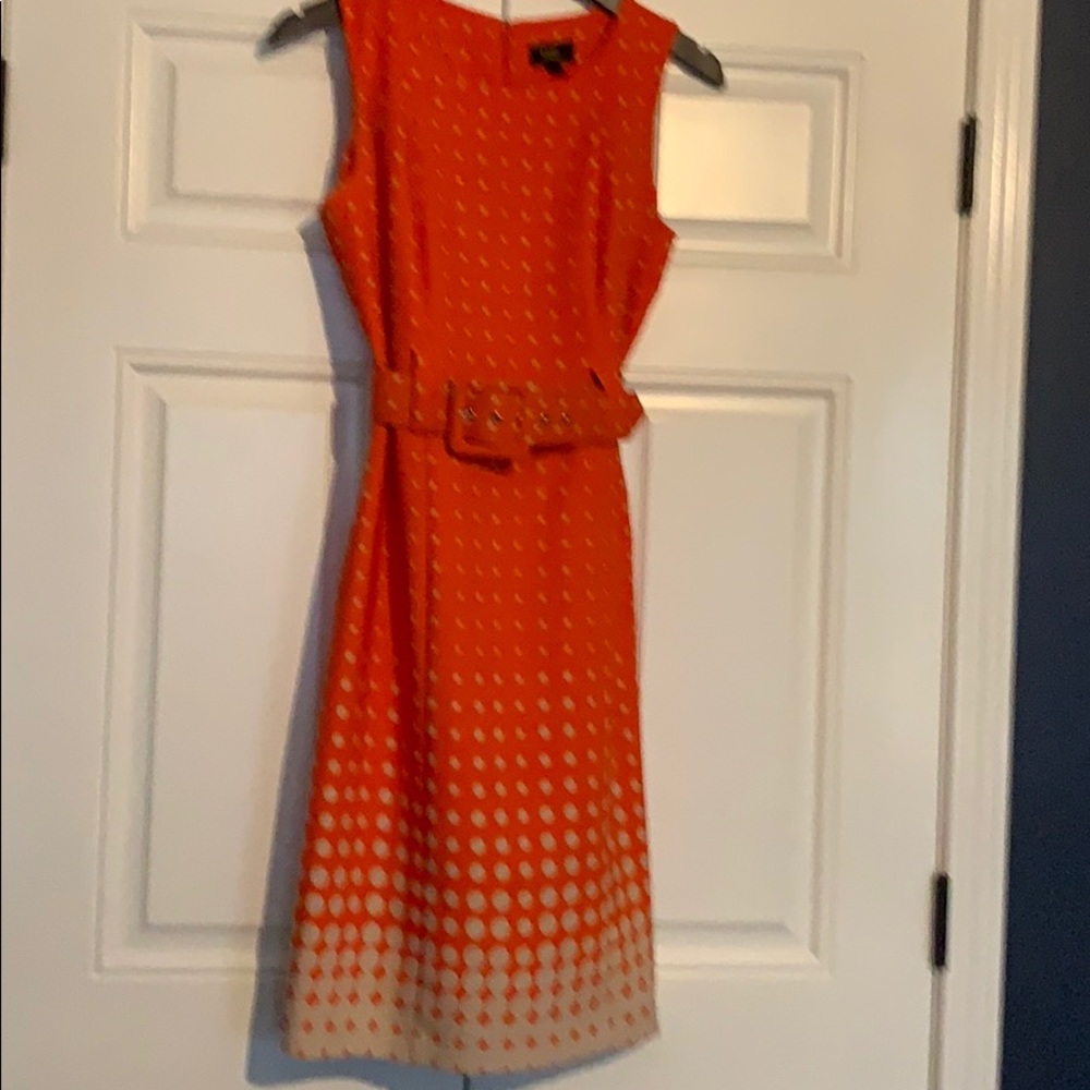Adorable orange polka dot dress